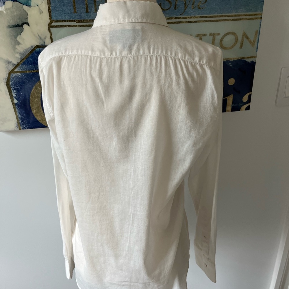 Nili Loton Ivory Tara Button Down Shirt - Picture 7 of 11